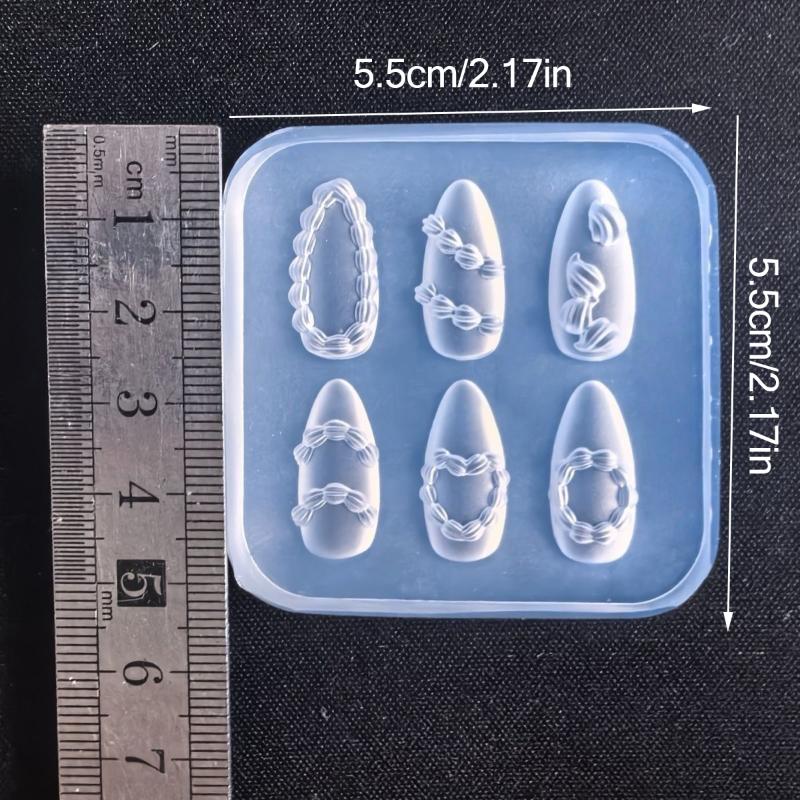 Cake Cream 3D Silicone Carving Jewelry Nail Mold Diy Design Nail Art Nails Decorations Template For Nail Charms Manicure