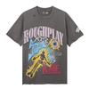 Luminous Skull Print Hot Stamping, Water Washing, Hole Breaking, Making Old Short Sleeved T-shirt for Men and Women