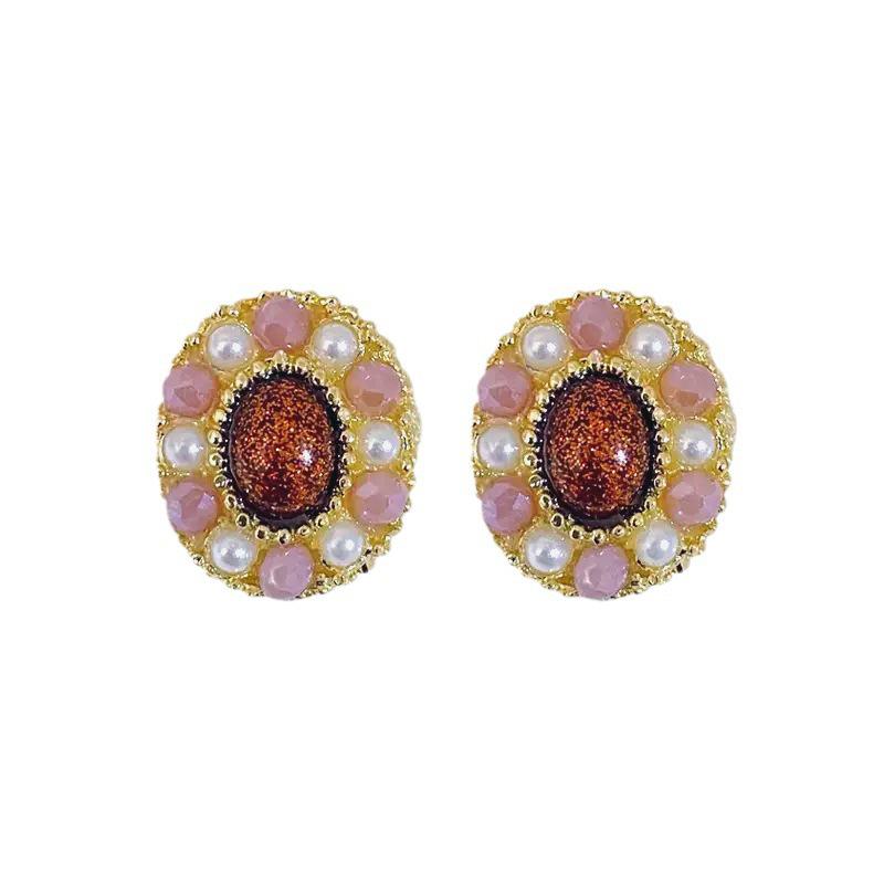 S925 Silver Needle Wine Red Pearl Stud Earrings - Trendy 2023 Exquisite Fashion Jewelry