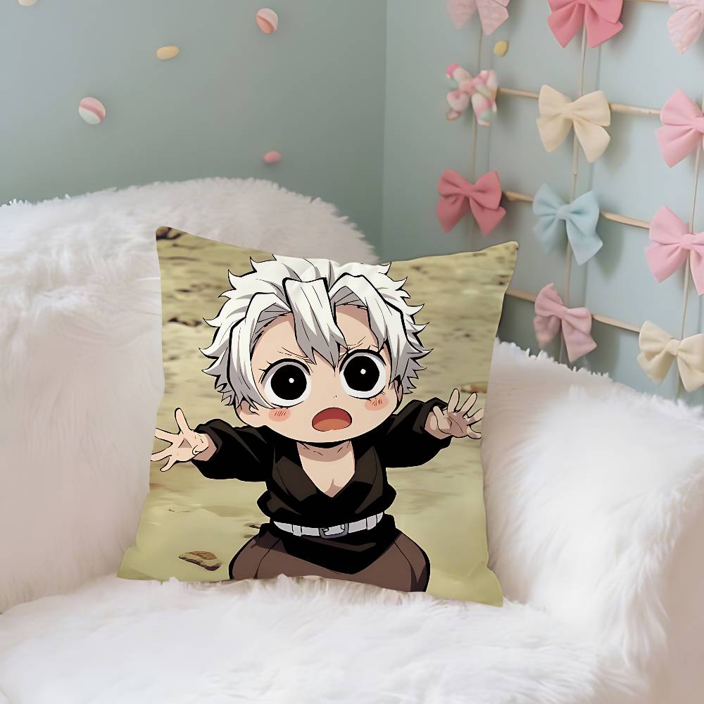 Cute SShinazugawa SanemiS Case Plush Fabric Soft Pillowcase Double Sided Print Cushion Cover Household Gifts