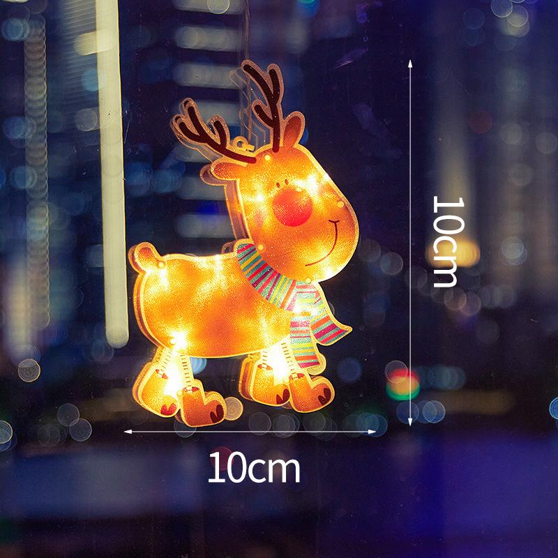 Christmas Decorations Scene Layout Festive Atmosphere Decoration Creative Window Stickers Glass Door Window Luminous Pendants