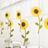 Home Daisy Embroidery Short Curtain Drapes Valance Light Shading Panel