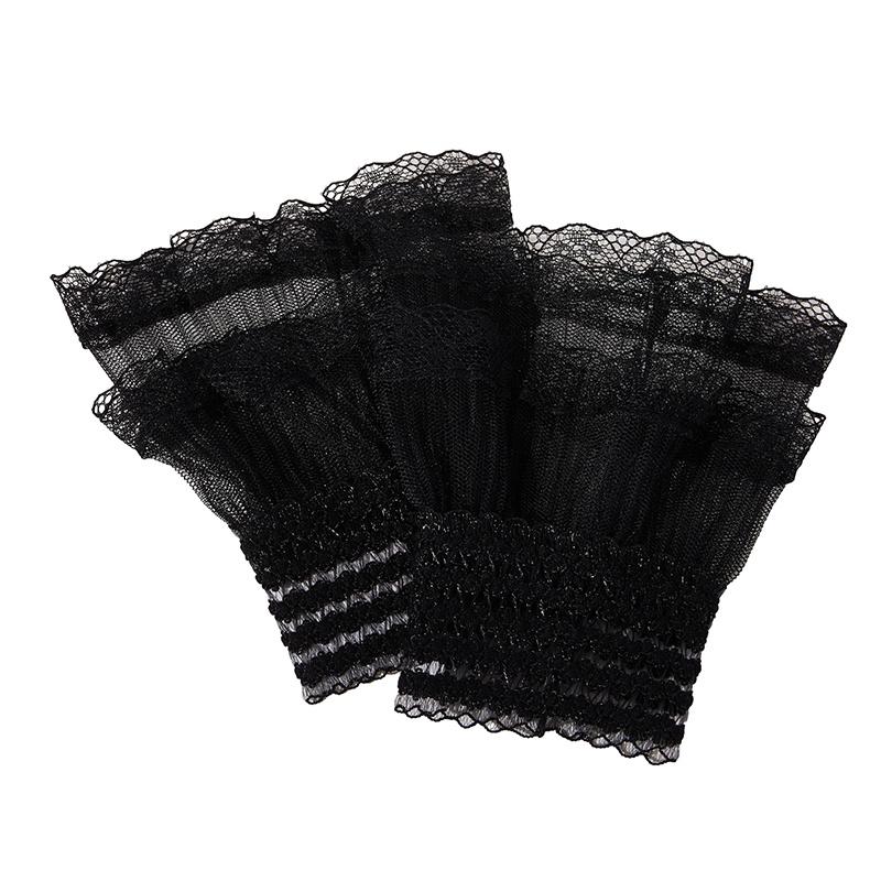 

Nail Photo Gloves Beautiful Gentle Fake Cuffs Decorative Lace Flare Fashion Sexy Art Accessories Photography Props чорний