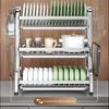 3 TierDish Drying Rack Dish Drying with Tray Utensil Holder,with Cutting Board Tray for Kitchen Counter Organizer Storage