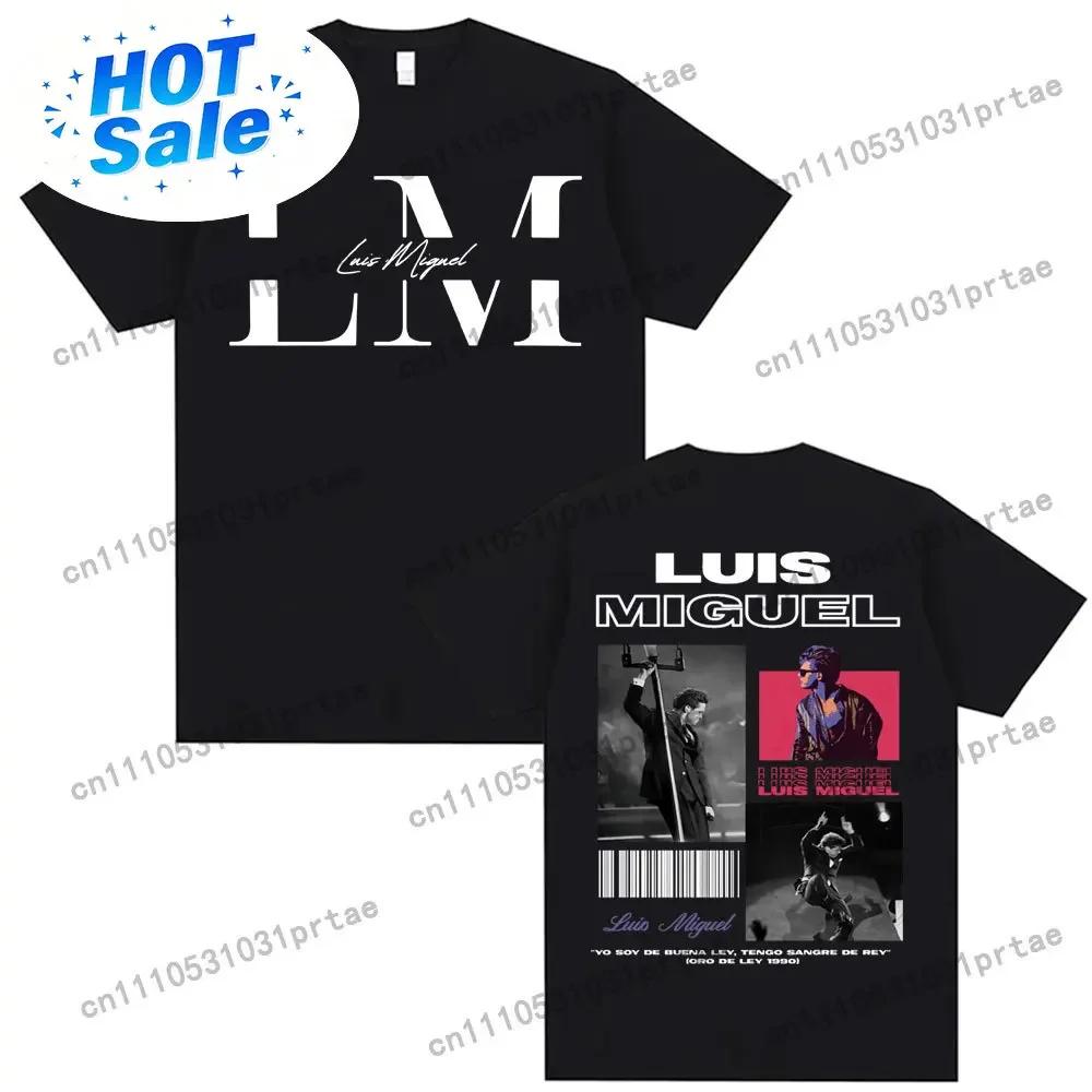 Rapper Luis Miguel Album Tour Grafické Tričko Pro Unisex Harajuku Hiphop Super Velký Letní Potisk 100% Čisté Tričko Černé