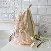Set de Mochila de Nylon de 3 Piezas Linda Mochila Escolar con Estampado de Lazo para Niñas Mochila Grande con Bolso de Hombro Estuche para Lápices