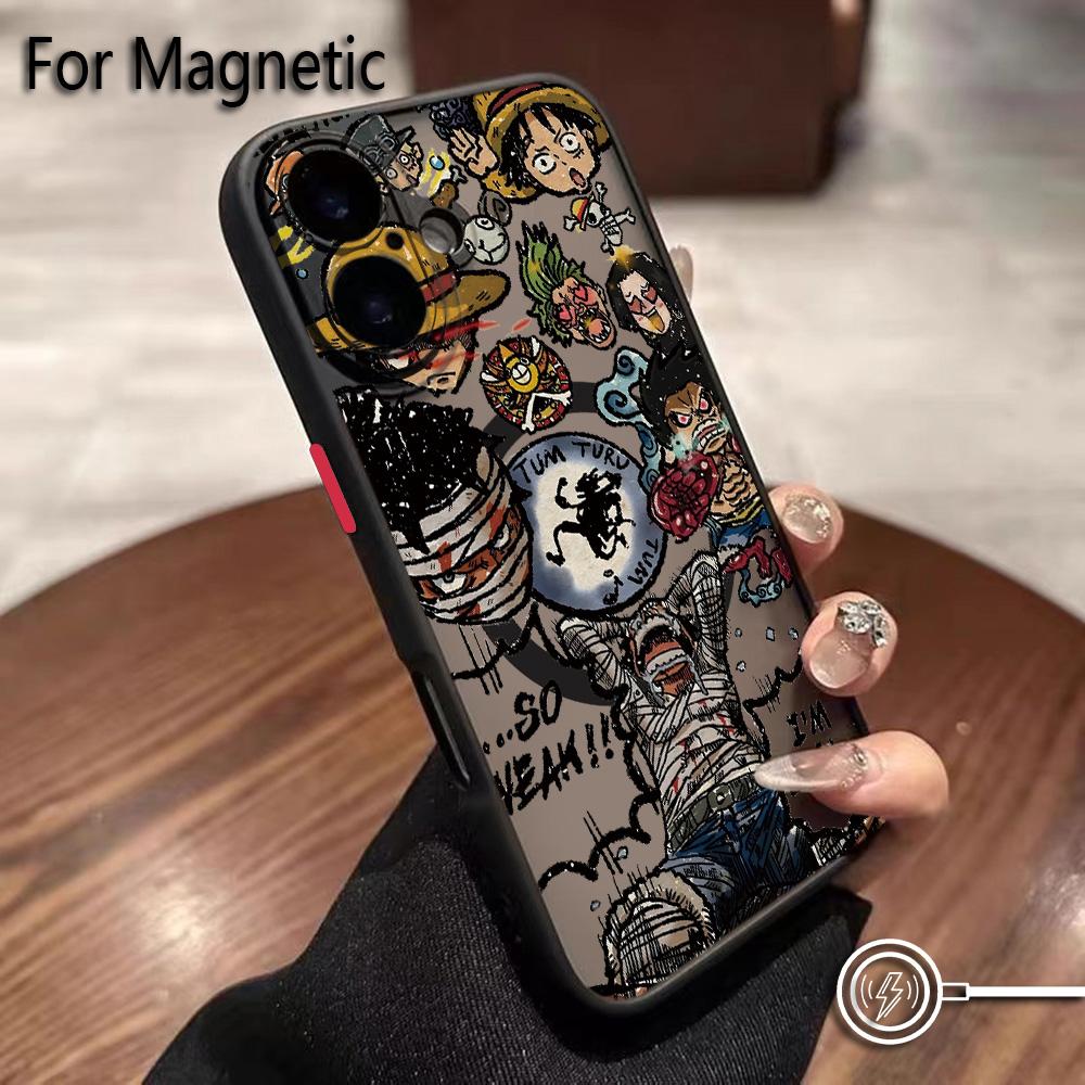 

Anime Ones Pieces Luffys Zoros Phone Case for iPhone 17 16 15 14 13 12 11 Air Pro Max Mini XR XS X 7 8 6 6s Plus Matte Magnetic iPhone 11