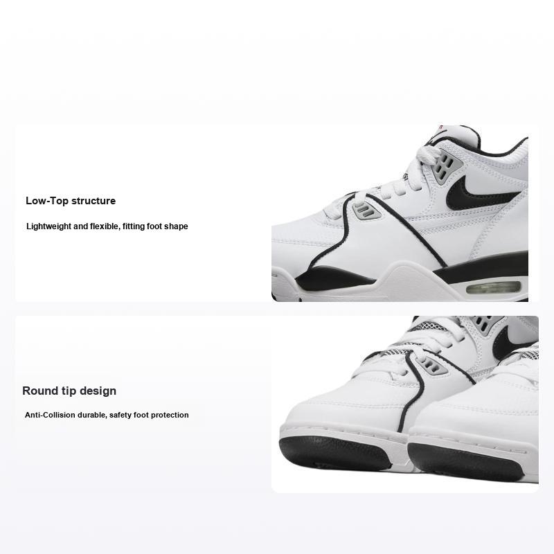 Кроссовки детские Nike Air Flight 89 GS белые черные Wolf-Grey HF0406-102 39