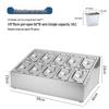 Handun 316L Stainless Steel Sealed 10-Compartment Spice Box