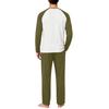 Men's Casual Loose Fit Raglan Sleeve Pajama Set with Halloween Letter Print