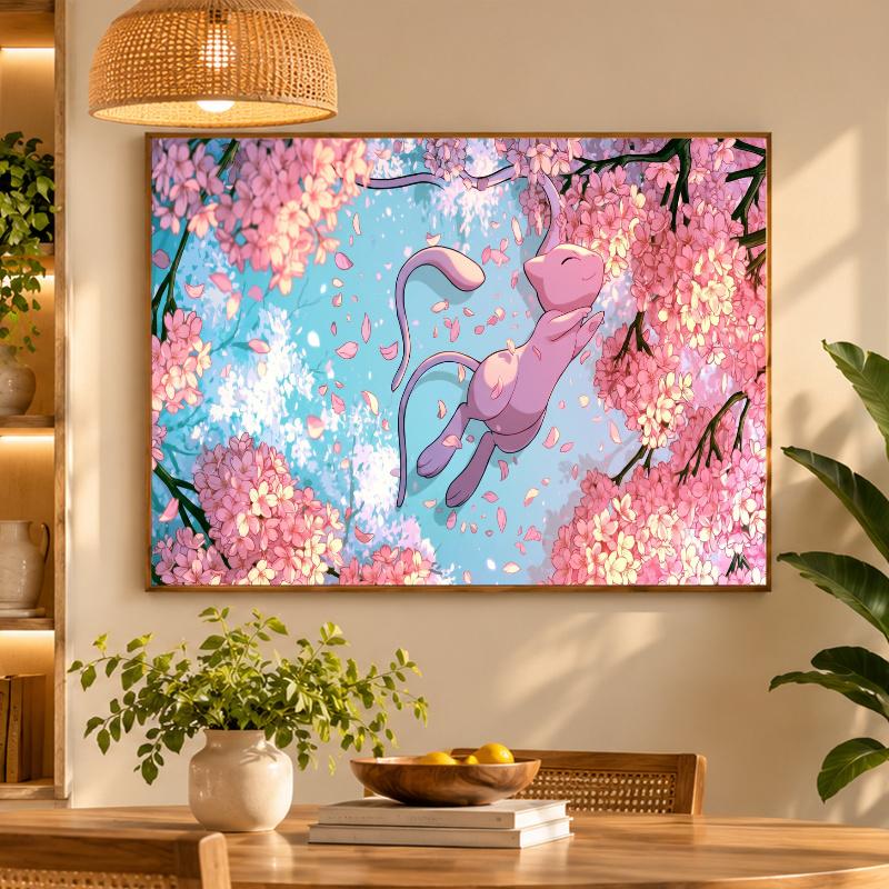 5D Diamond Painting Mewtwo DIY Full Drill Diamond Art Kit Home Decoration