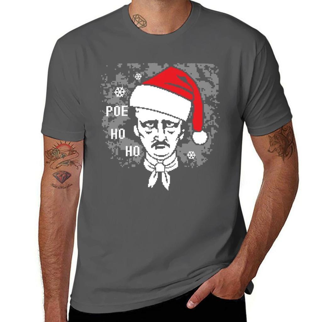 Edgar Allan Poe Ho Ho Tshirt Casual Graphic Print Tee