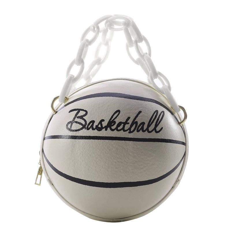 2026 Crossbody Bag New Network Red Personality Fun Pink Ins Versatile Chain Football Basketball Shoulder Bag Small Round Bag