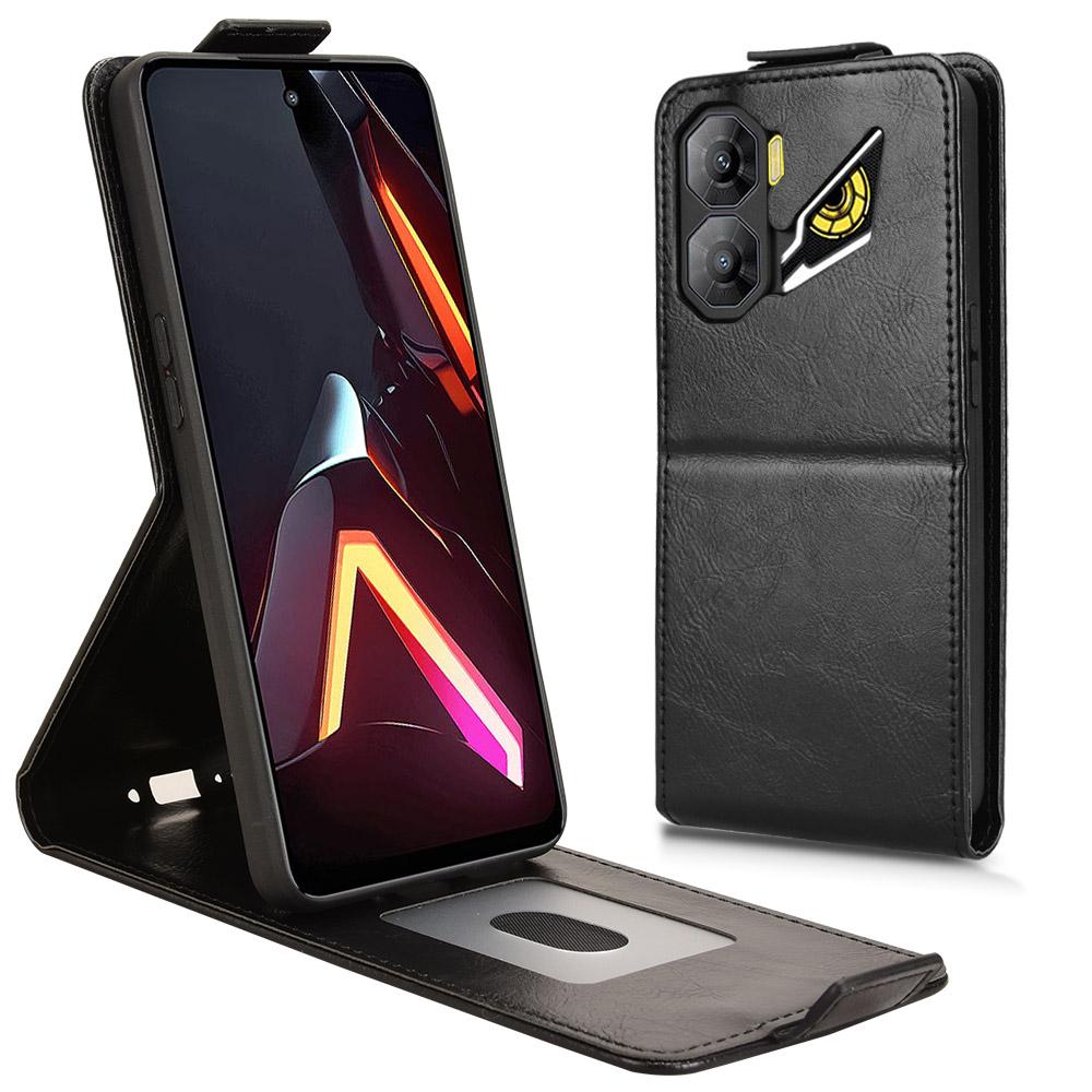 For ZTE nubia Neo 3 5G Stand Case Magnetic Clasp Vertical Flip Leather Phone Cover with Card Holder