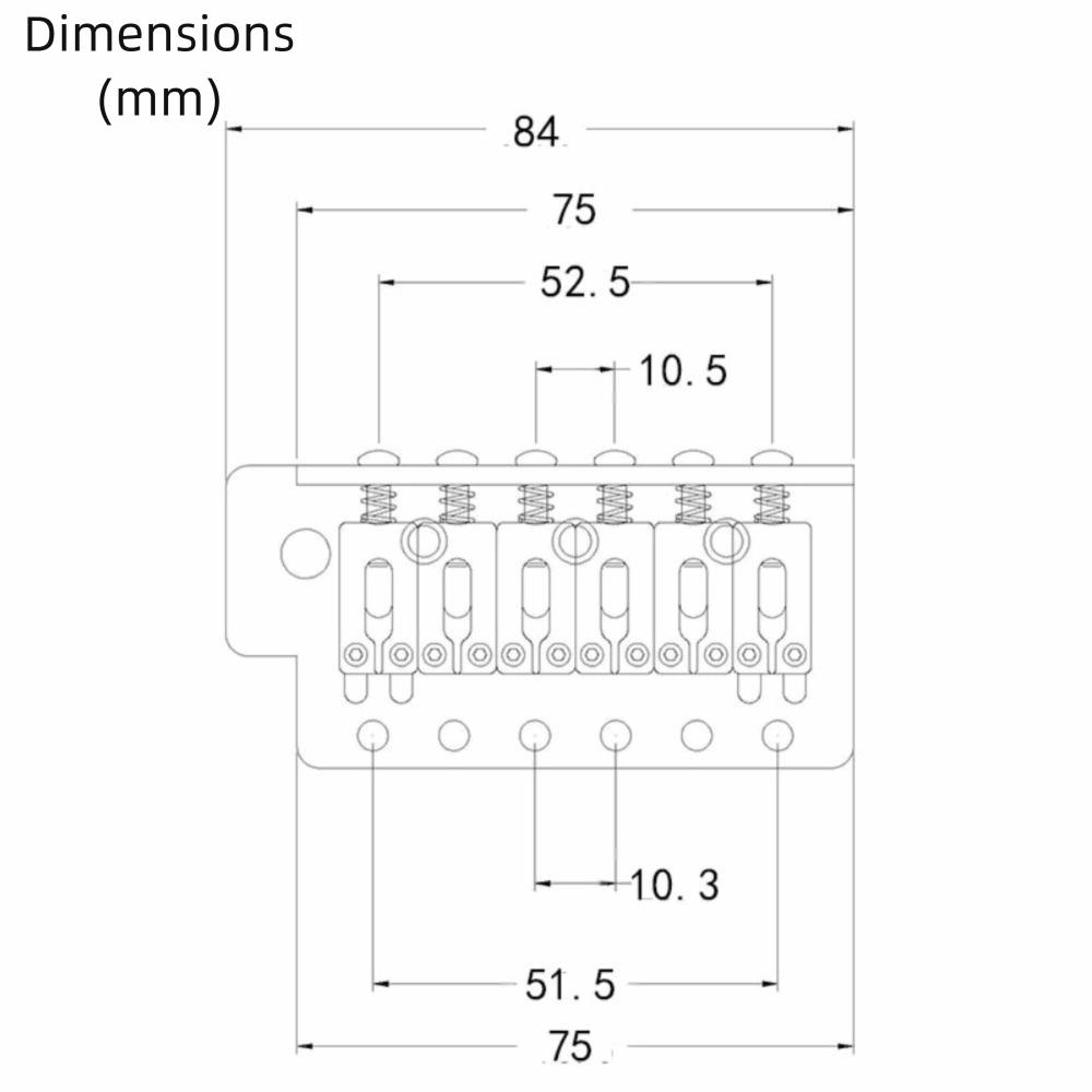Black/Gold Tremolo Bridge Set 6 Strings Electric Guitar Bridge  Guitar Accessories