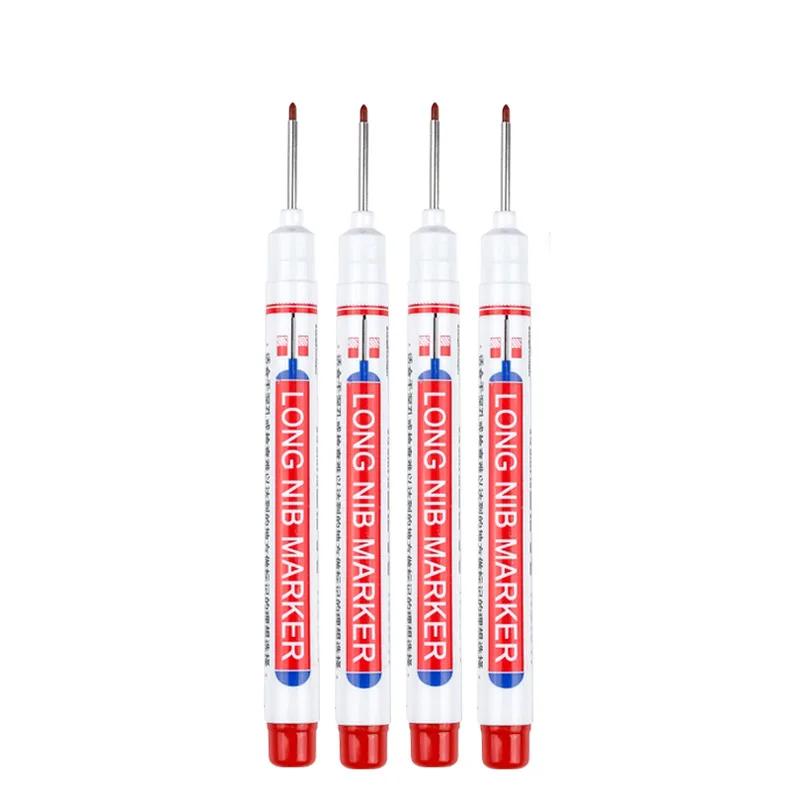 

4/8Pcs/Set Woodworking Long Head Markers Pen Bathroom Decoration Multi-purpose Water-Resistant Deep Hole Marker Pens Tools Practical Use
