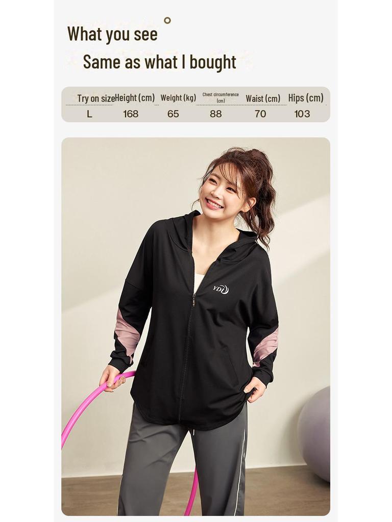 Women's Plus Size Long-Sleeve Quick-Dry Yoga & Running Jacket for Autumn/Winter Fitness