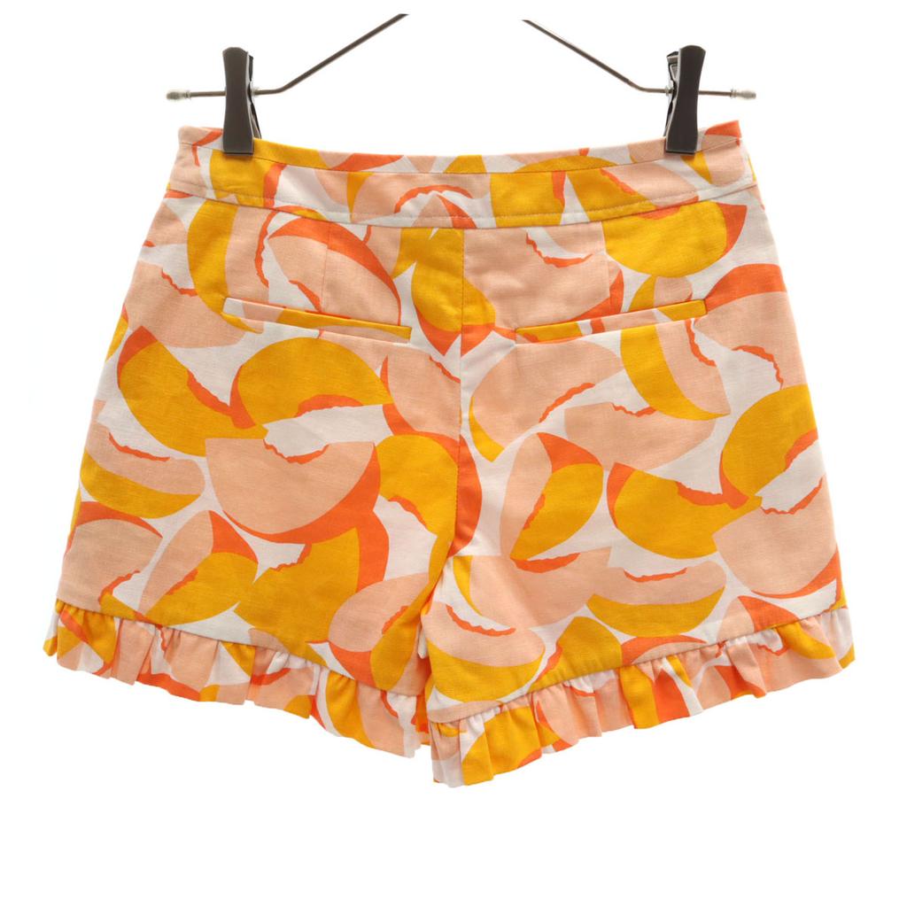 Kate Spade NEW YORK Unused Linen Blend Fruit Pattern Shorts 0 0 Yellow Women Used