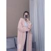Premium long hooded knitted cardigan autumn and winter thickened lazy wind soft waxy big sweater jacket women