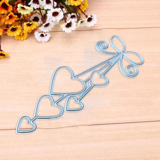 Cutting Stencil Heart Bow Tie Pattern Smooth Lightweight Template Metal Mold for Daily Use