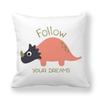 Cute Funny Dinosaurs Cartoon Print Children Pillow Cover Hot Kids Room Decorative Cushion Cover Modern Simple Sofa Throw Pillows
