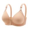 Wire-Free Front Closure Push-Up Bra for Large Breasts - Minimizes Appearance, Gathers Side Breasts, Breathable.