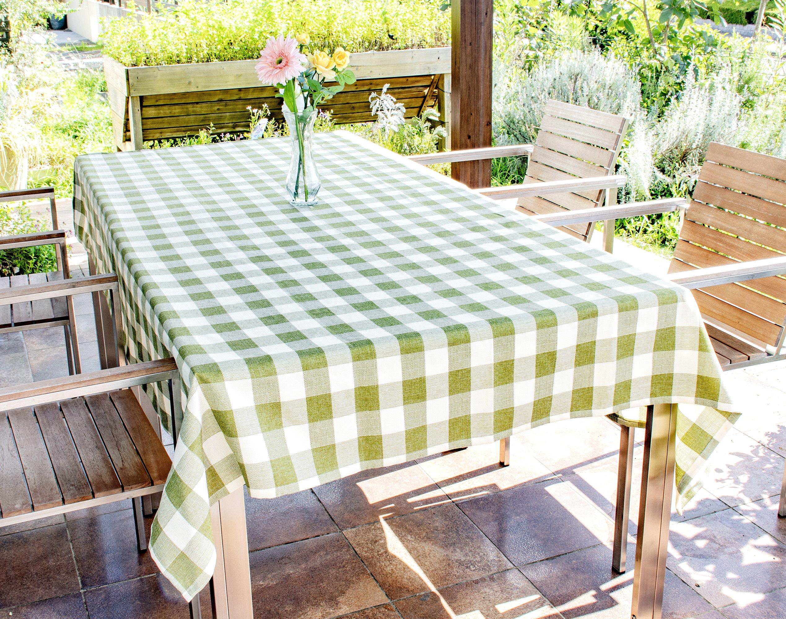 

IMS Table Cloth x 200 cm Water Repellent Country Check Table Cloth in [145 / Green/Rectangle] (Made Japan) зелений