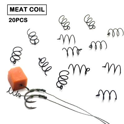 20 szt. Mięsna cewka matowy czarny karp akcesoria wędkarskie Pop Up Boilies włosy Zig Rig Chod Zig Rig metoda podajnik sprzęt wędkarski