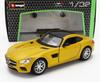 Bburago Mercedes-Benz Diecast Car 1/32 Scale Benz AMG GT (C190) 2016 (Yellow) [Parallel Import]