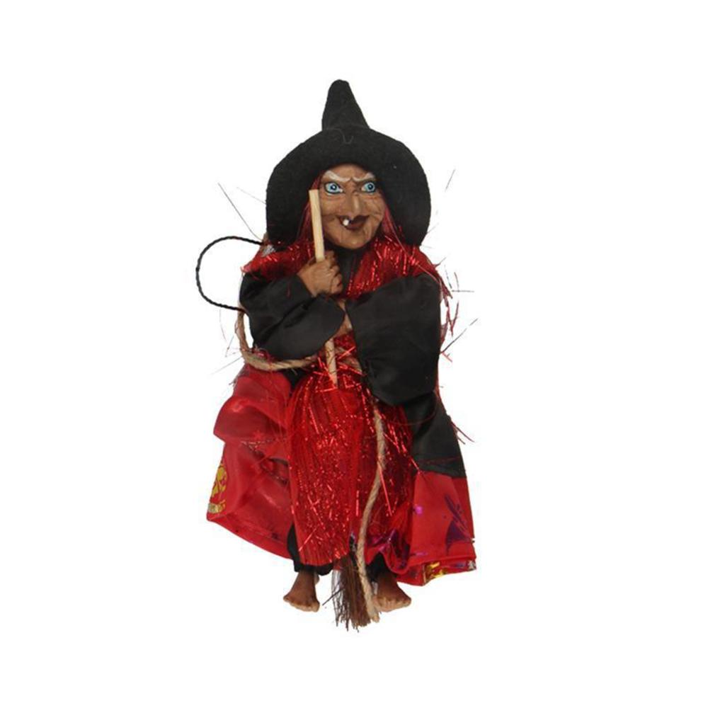 Random Color Patio Halloween Party Hanging Witch Ornament Figurine Decoration Pendant