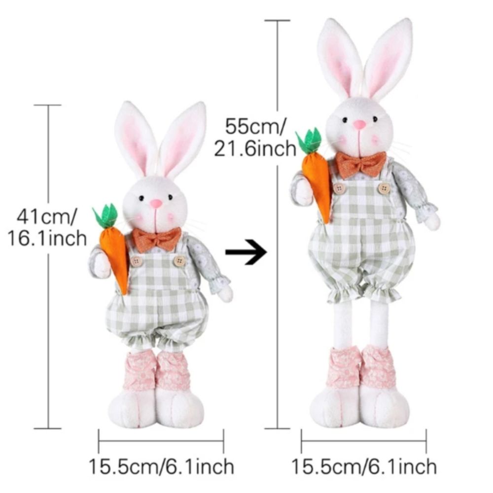 Height Figurine Easter Rabbit Figurine Resizable Design Adjustable Figurine  Home Ornament