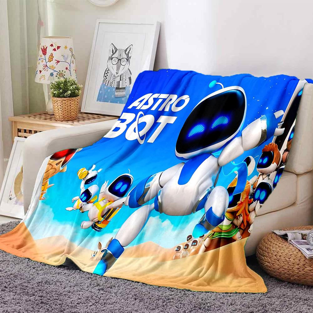 1pz Coperta in Flanella Astro Bot Adventure per Super Morbida Carina Comfort per Viaggio Biancheria da Letto Divano Divano Coperta Y7234