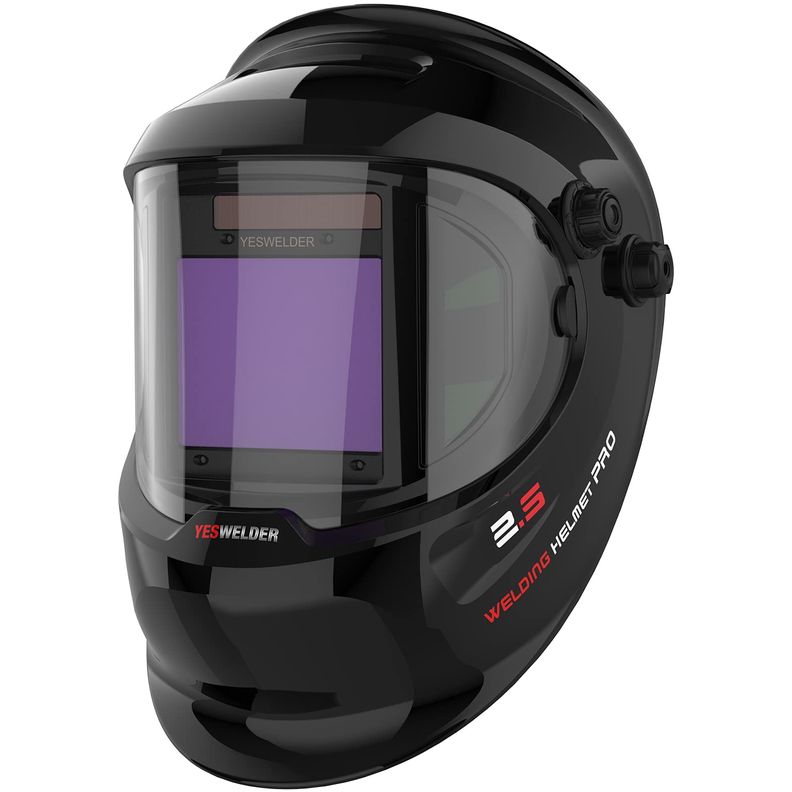 

YESWELDER Welding Helmet with Automatic Wide Field of Side 4 Arc Darkening Darkness Shows True Compatible with ARC and Plasma Cutting Darkening, View,