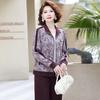 Elegant Mid-Aged Women's Spring Two-Piece Sport Suit