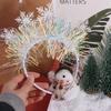 Sequin Christmas White Snowflake Headbands Plastic Non-slip Snowflake Headdress Exquisite Wear-resistant Cosplay Headbands