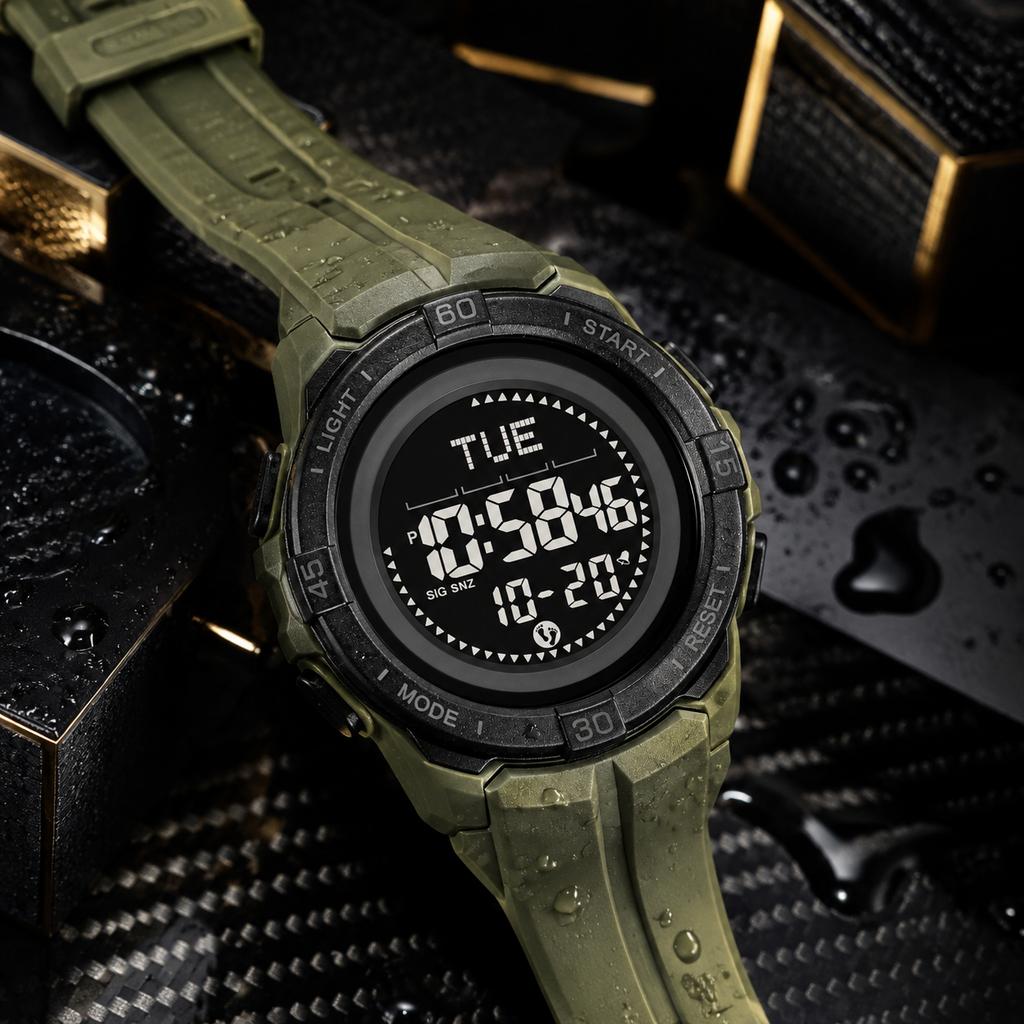 SKMEI Compass Calories Digital Watch 3D Pedometer Sports Wristwatches For Men Women Waterproof Data Storage Electronics Watches