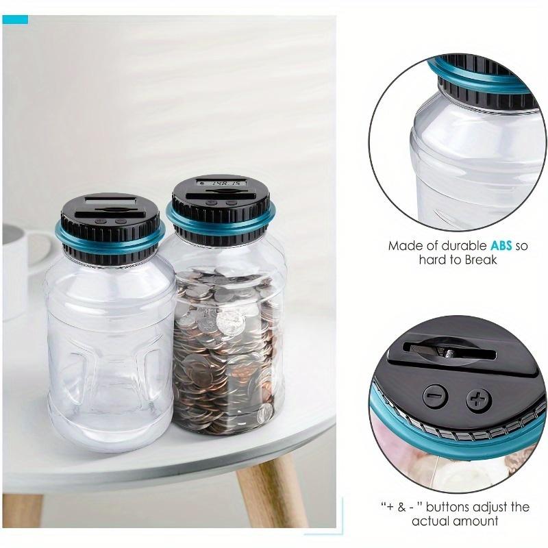 1pc Large Coin Bank, Digital Coin Counting Bank with Counter, Large Capacity Adult Coin Bank, Designed for Coins, Christmas, Halloween Gifts