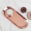 Home Decor Metal Tray Oval Tray for Nordic Style and Jewelry Stainless Steel Non Deformable Black/Bronze/Rose Gold 18cm/23cm