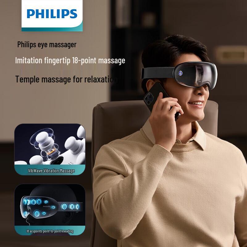 

Philips Eye Massager with 18-Point Kneading and Heat CN plug (adapter included)