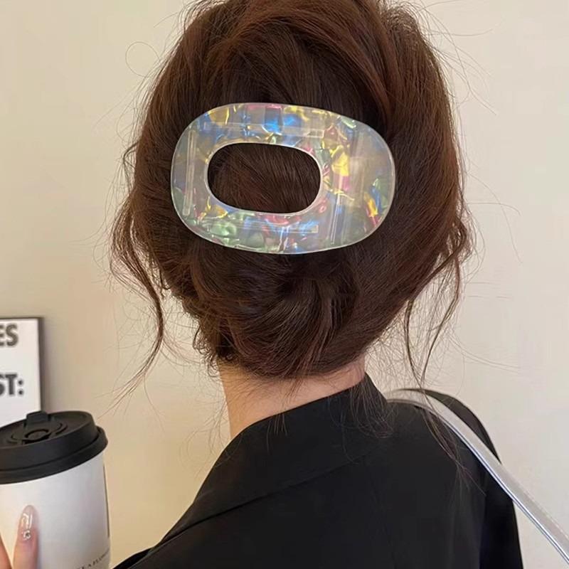 Subtle High-end Temperament Creative Curved Design Semi-circular Retro Grip Clip Daily Wear Ponytail Hairstyle Shark Clip