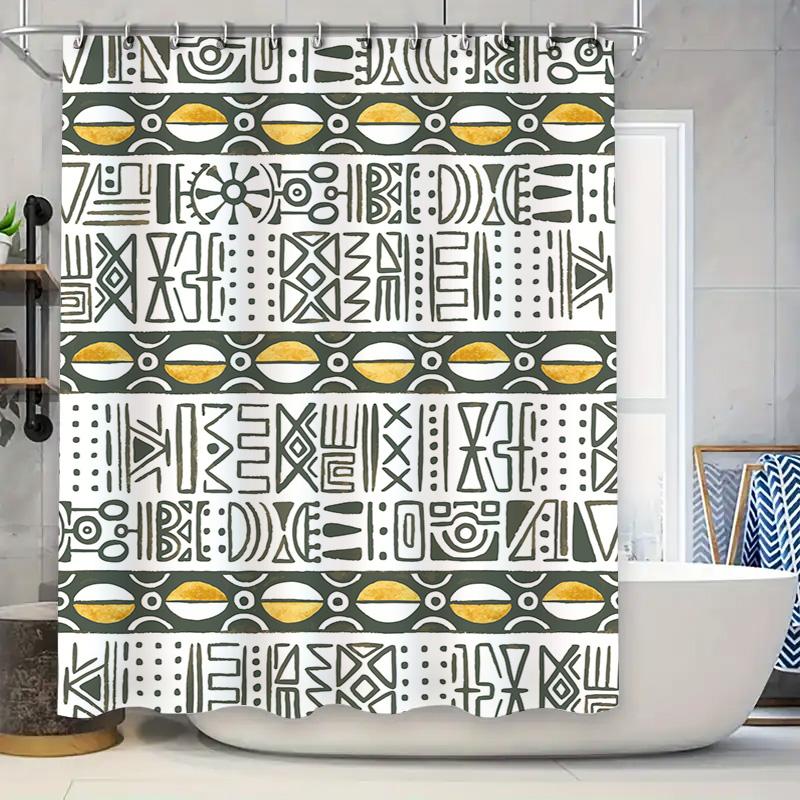 

Современная геометрическая шторка для душа с золотыми акцентами декор для ванной в черную, белую, оливково-зеленую полоску для дома, кухни или гостевой b 90x180cm