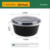 Jing Zhi Feng Disposable Thickened Round Takeaway Containers with Lids