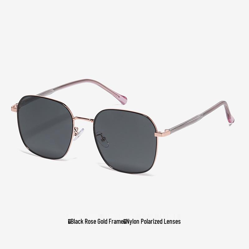 

Elegant Women s Nylon Polarized Sunglasses, Large Frame, UV Protection, Face Slimming, Sun Protection, Metal Construction.
