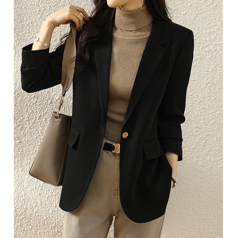 Yellow Suit Jacket Women's Autumn Jacket New Casual Korean Style Temperament Blazers