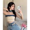 Spicy Girl Patchwork Strapless Denim Crop Top - Sexy, Slim-Fit, One-Shoulder Camisole