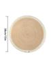 4pcs/set Hot Selling Fringe Eco-friendly Household Non-Slip Morden Style Table Woven Placemats Polyester Round Mat coaster set