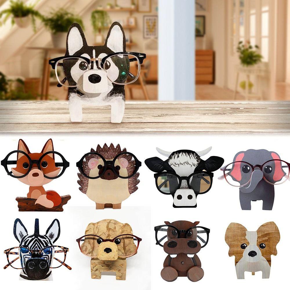 Creative Animal Glasses Display Wooden Storage Ornaments Sunglasses Wooden Stand Home Office Display Rack