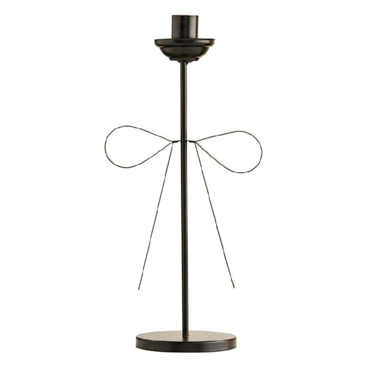 Bowknot Iron Taper Candle Holders Candlestick Holders Decorative Candle Stand for Wedding,Dining Table,Home Decors