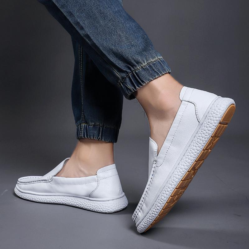 Men's Leather Loafers Slip On Driving Shoes Moccasins