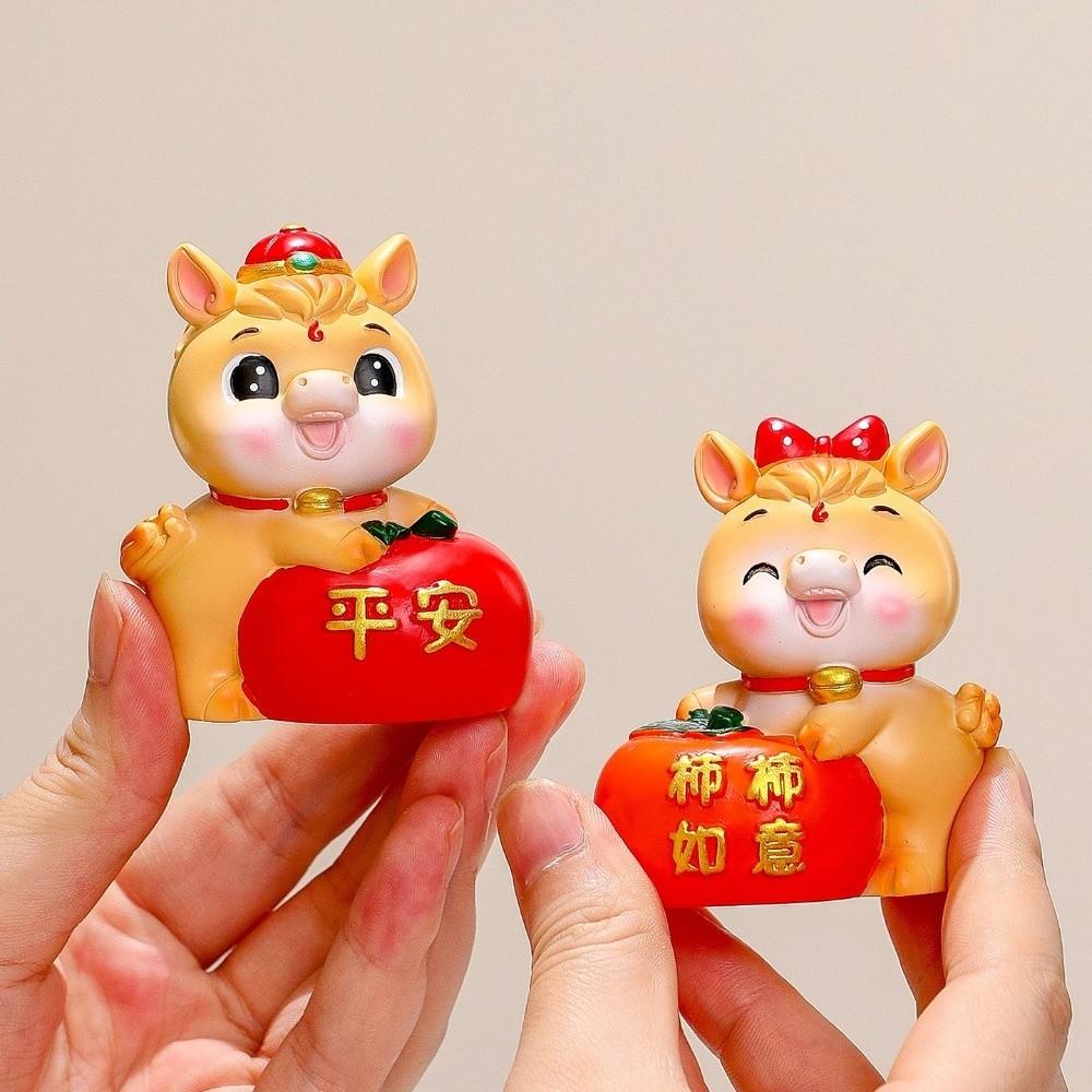 Year of The Horse 2026 Horse Year Mascot Resin Horse Statue Horse Figures Ornament  Spring Festival